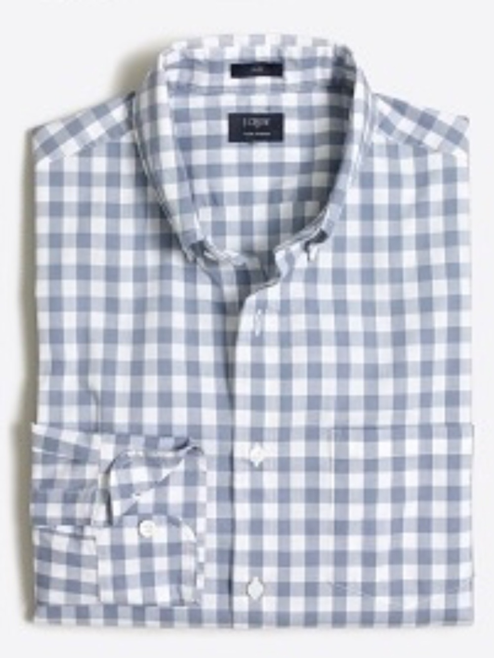 J. Crew Classic Gingham Washed Button Down Oxford Shirt